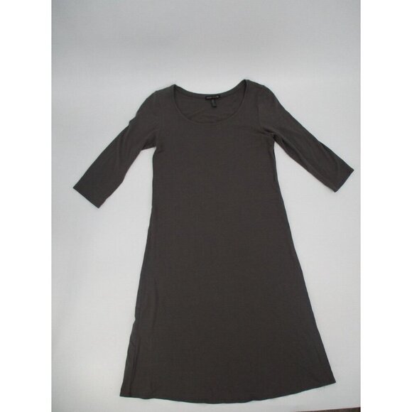 Eileen Fisher Womens Dress XXS Gray Casual Viscose Stretch Pullover Knit Boho - Picture 2 of 16